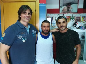 Manganaro insieme al presidente Cogliandro e al capitano Secondi