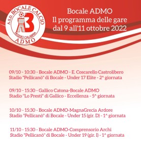 Programma Bocale 8-11 ottobre