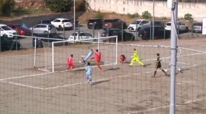 Il gol del vantaggio biancorosso firmato Mosquilo